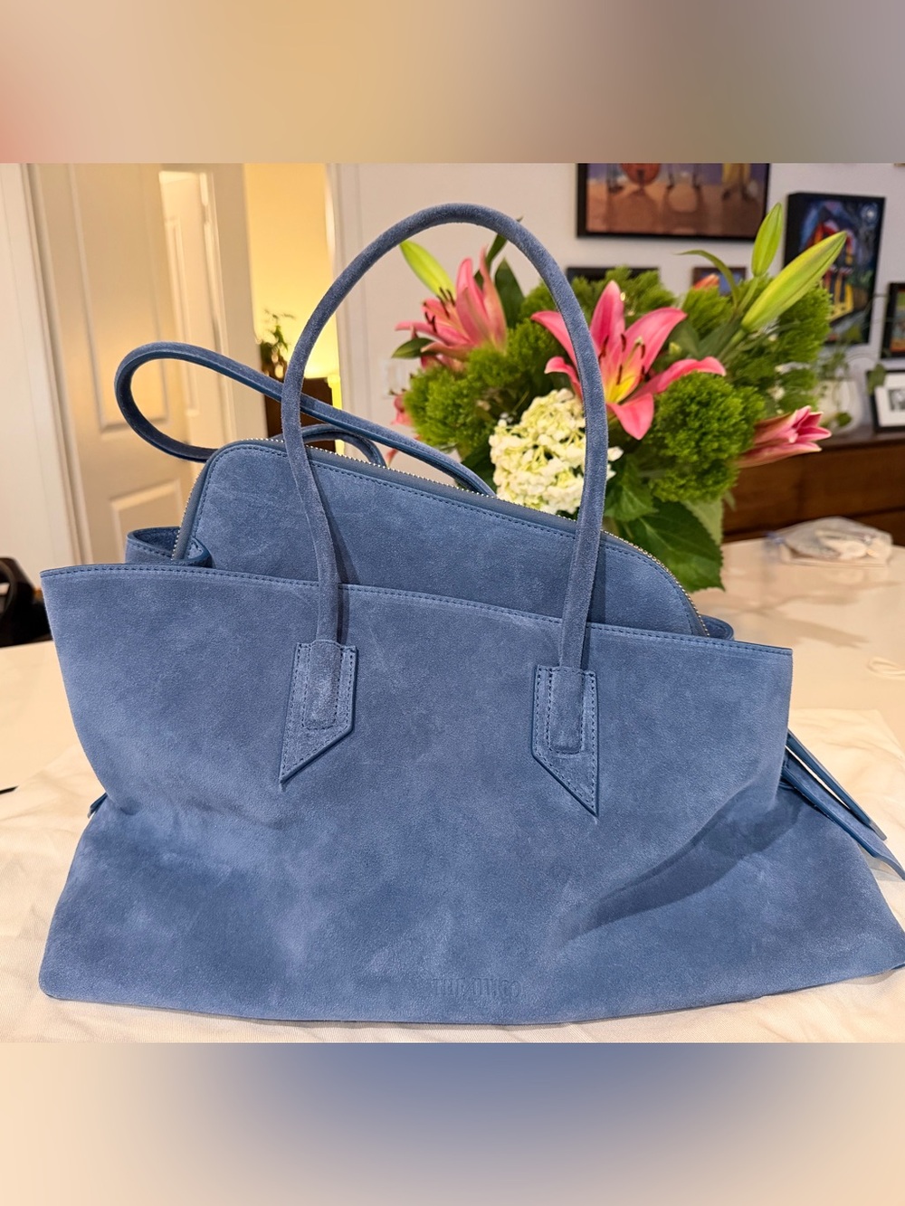 Blue Suede The Attico Tote Bag - Elegant Everyday Shoulder Bag